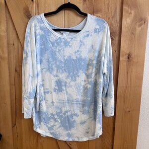 Market & Spruce drop shoulder knit top, Tie Dye, Size L